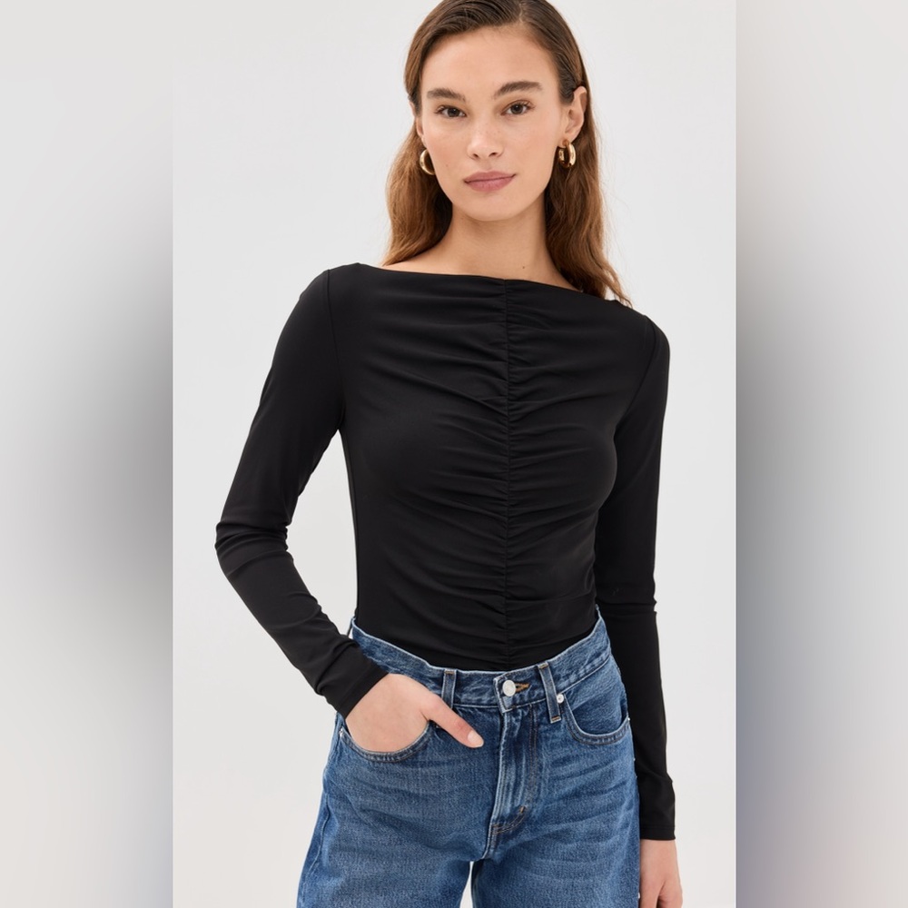 Frame Ruched Long Sleeve Top